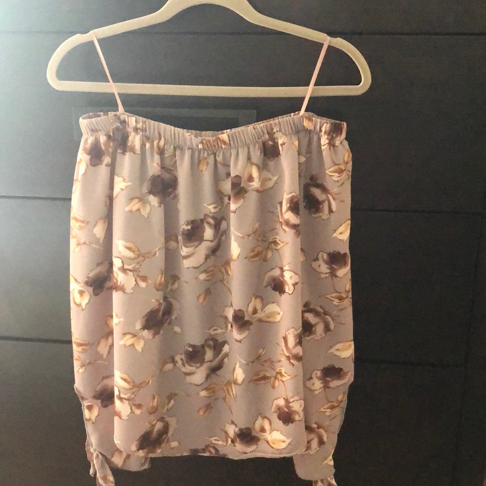 Off the shoulder floral blouse